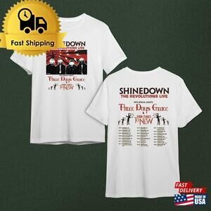 Shinedown The Revolutions Live Shirt Concert Unisex 2 Sided